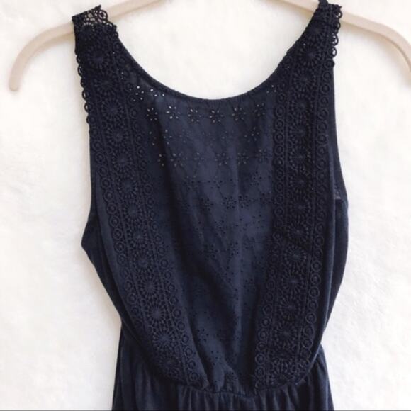 Atmosphere Dark Blue Sleeveless Pattern Dress - Picture 3 of 11